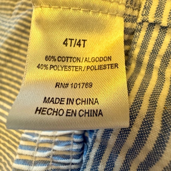 Boy's Classic Striped Seersucker Pants - Blue/White, Size 4T, elastic waist,NWOT - Picture 7 of 7